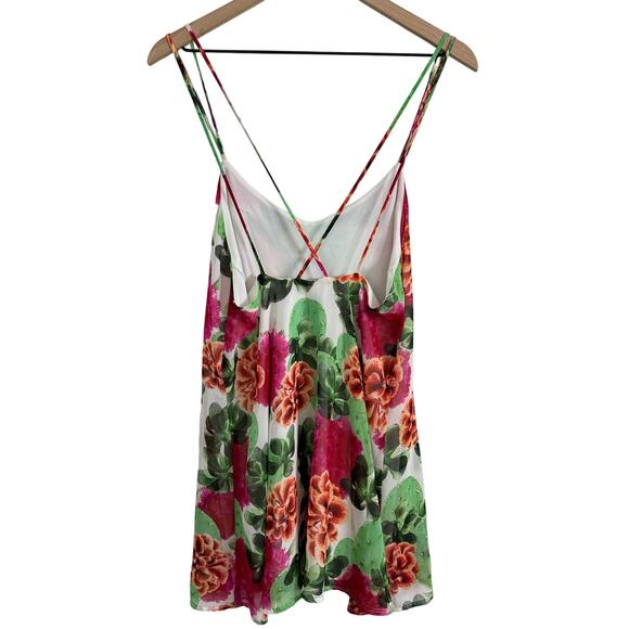 Show Me Your Mumu x Revolve Criss Cross Cactus Bloom Mini Dress Size X-Small - Picture 3 of 10